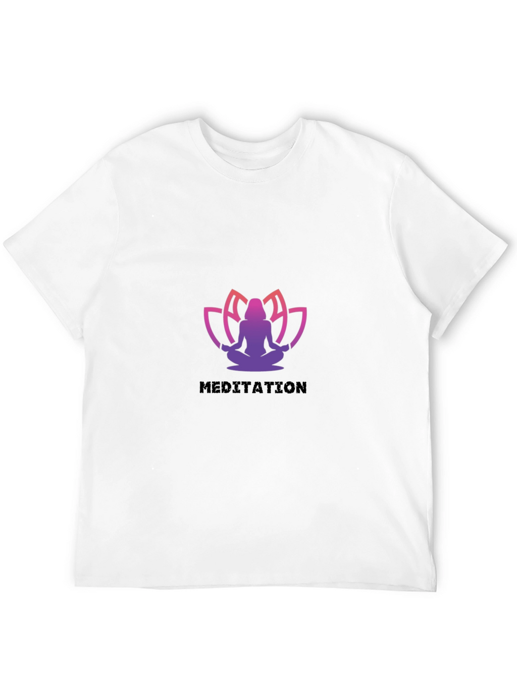Meditative Lotus Black T-Shirt