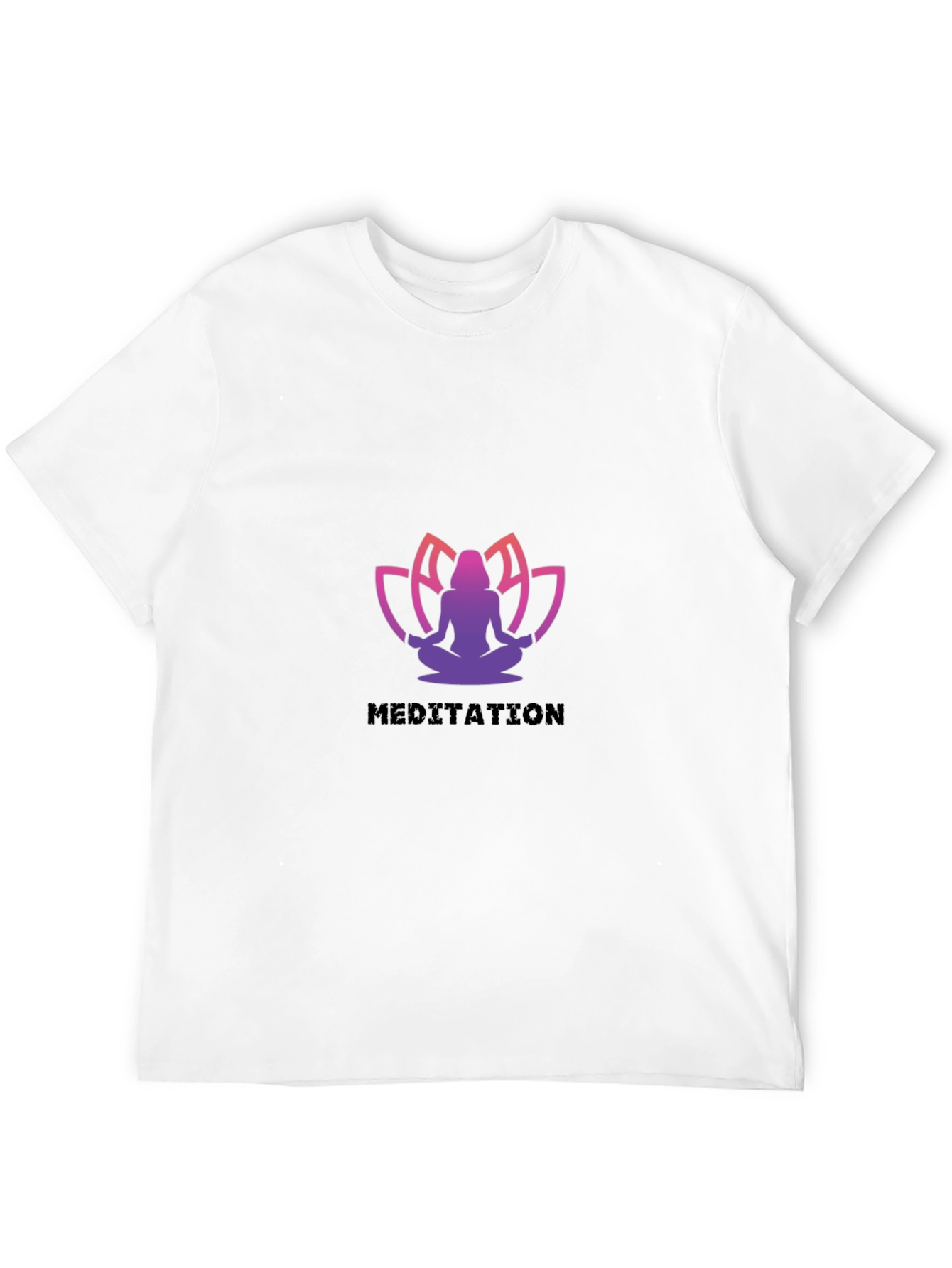 Meditative Lotus Black T-Shirt