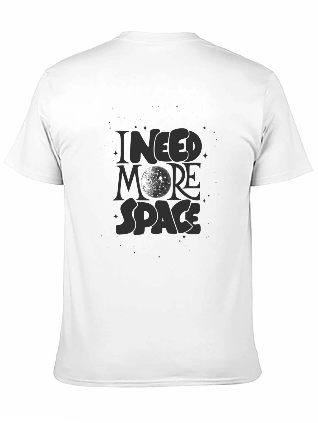 I Need More Space Graphic Tee - Black Cotton Blend
