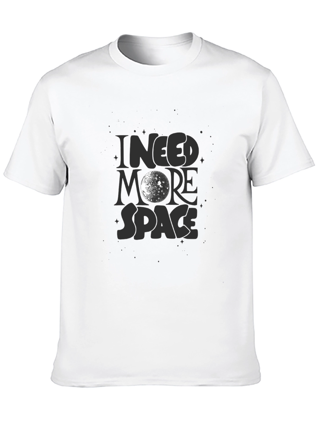 I Need More Space Graphic Tee - Black Cotton Blend