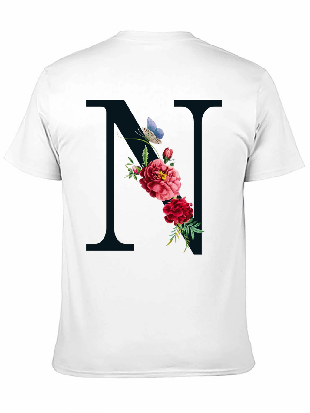 Floral Letter N Graphic Tee