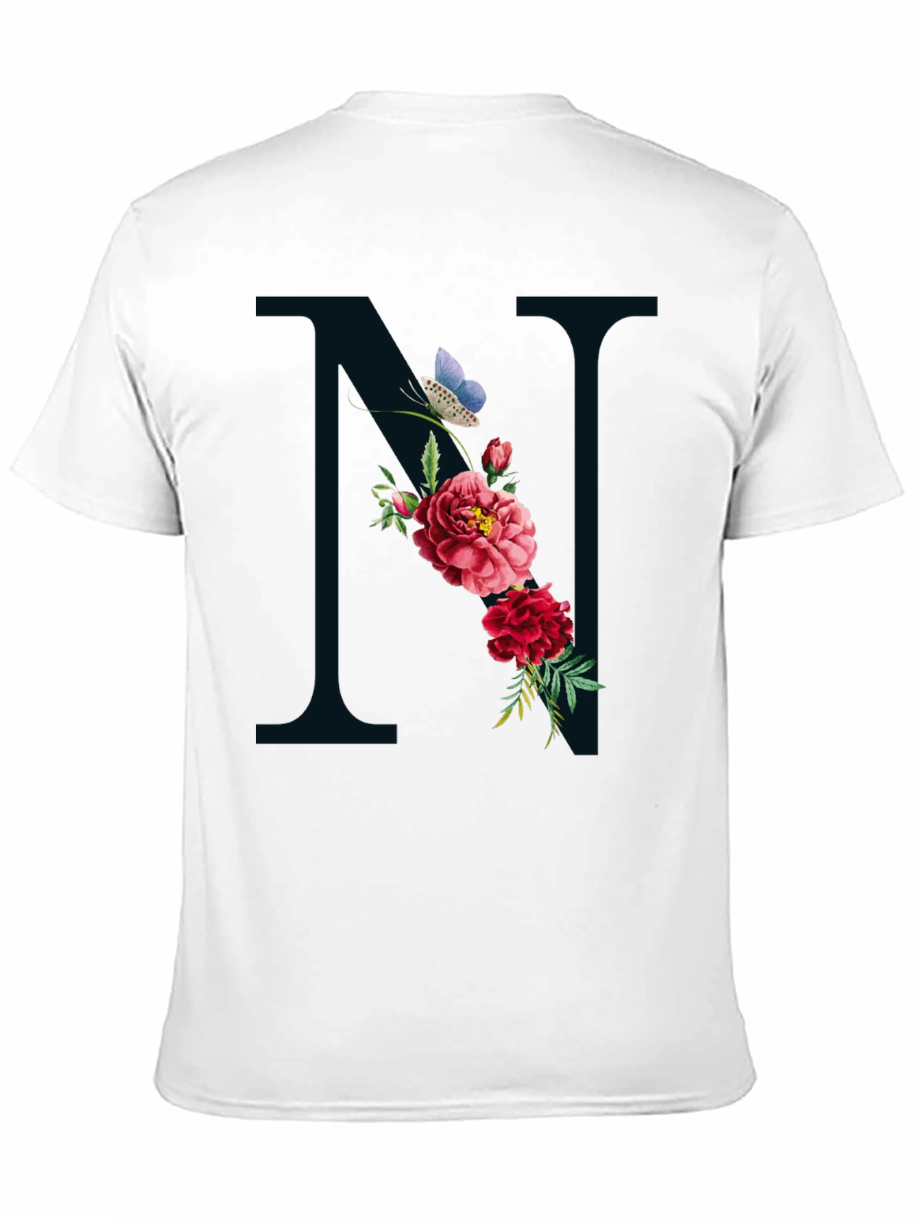 Floral Letter N Graphic Tee