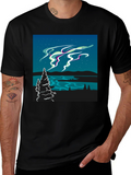 Northern Lights Graphic Tee - Black