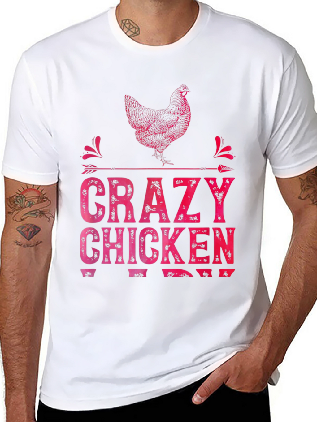 Crazy Chicken T-Shirt - Funny Farm Animal Tee