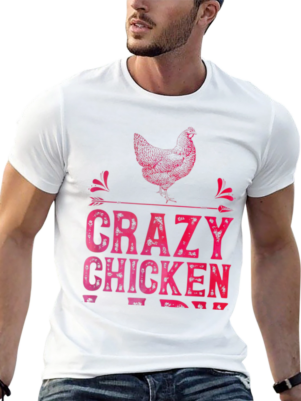 Crazy Chicken T-Shirt - Funny Farm Animal Tee