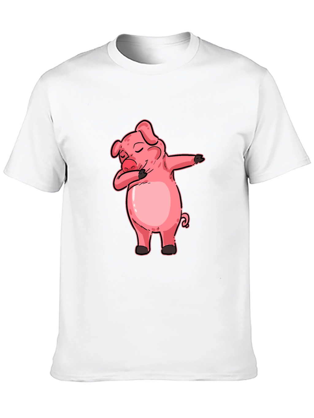 Dabbing Pig Graphic Tee - Funny Cartoon Piglet T-Shirt