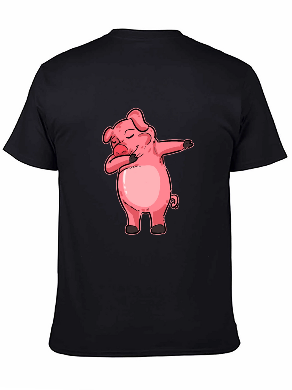 Dabbing Pig Graphic Tee - Funny Cartoon Piglet T-Shirt