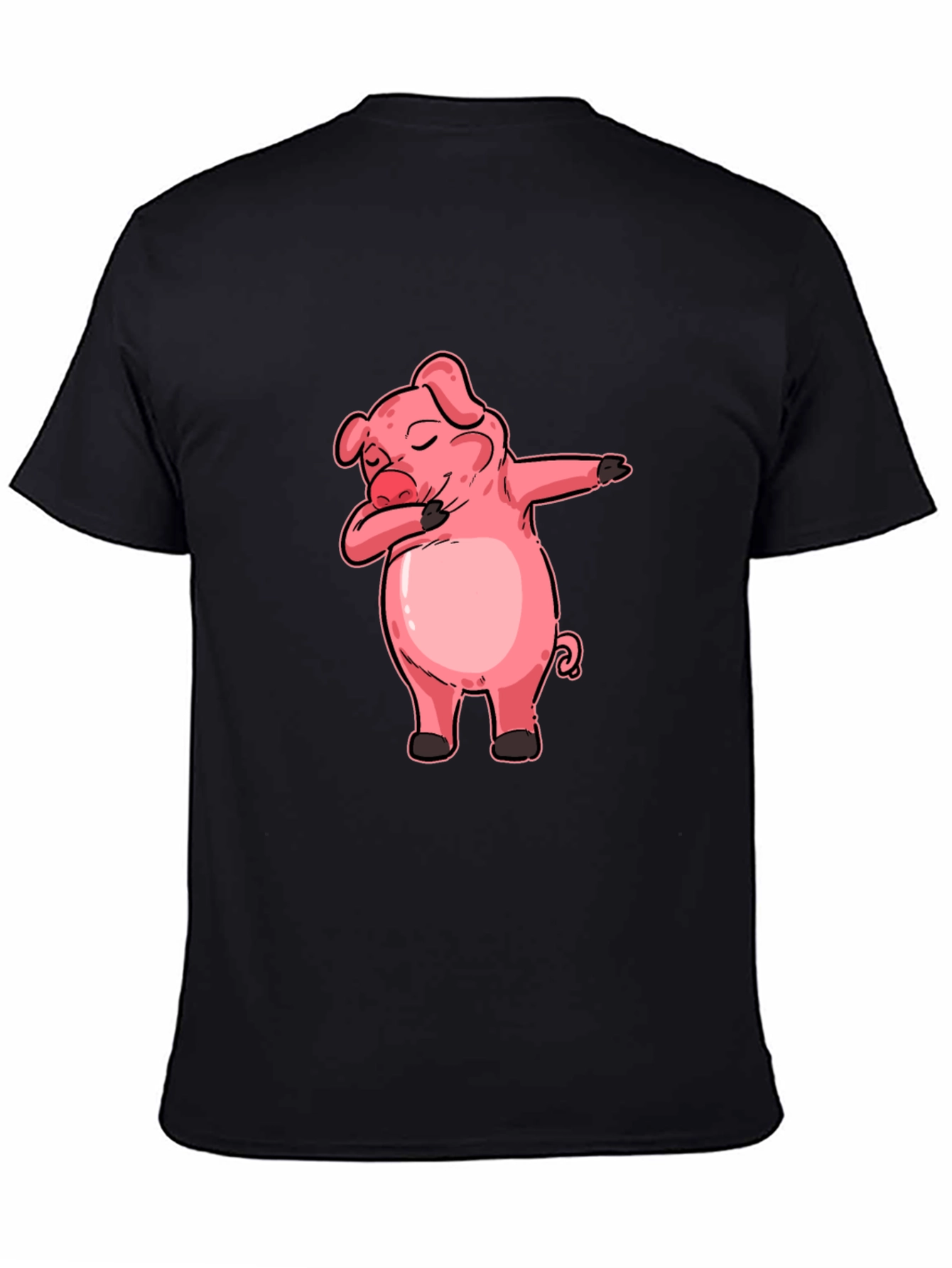 Dabbing Pig Graphic Tee - Funny Cartoon Piglet T-Shirt