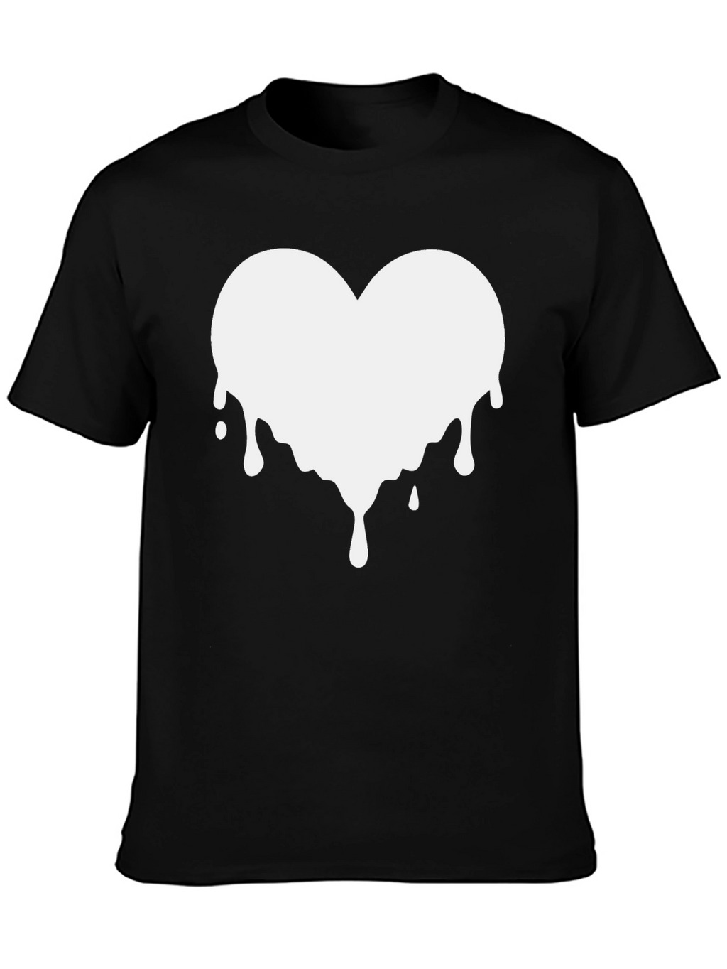Melting Heart Graphic Tee - Modern Black T-Shirt