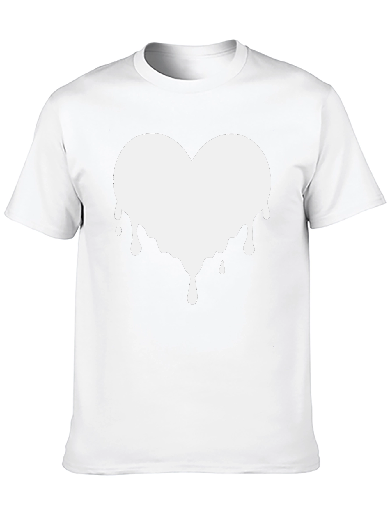 Melting Heart Graphic Tee - Modern Black T-Shirt