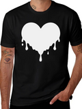 Melting Heart Graphic Tee - Modern Black T-Shirt