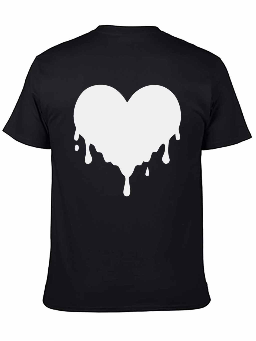 Melting Heart Graphic Tee - Modern Black T-Shirt