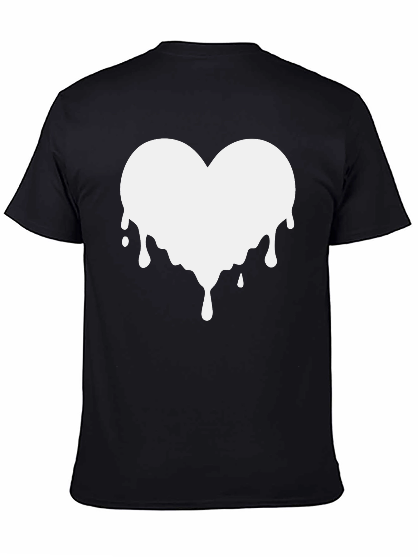 Melting Heart Graphic Tee - Modern Black T-Shirt