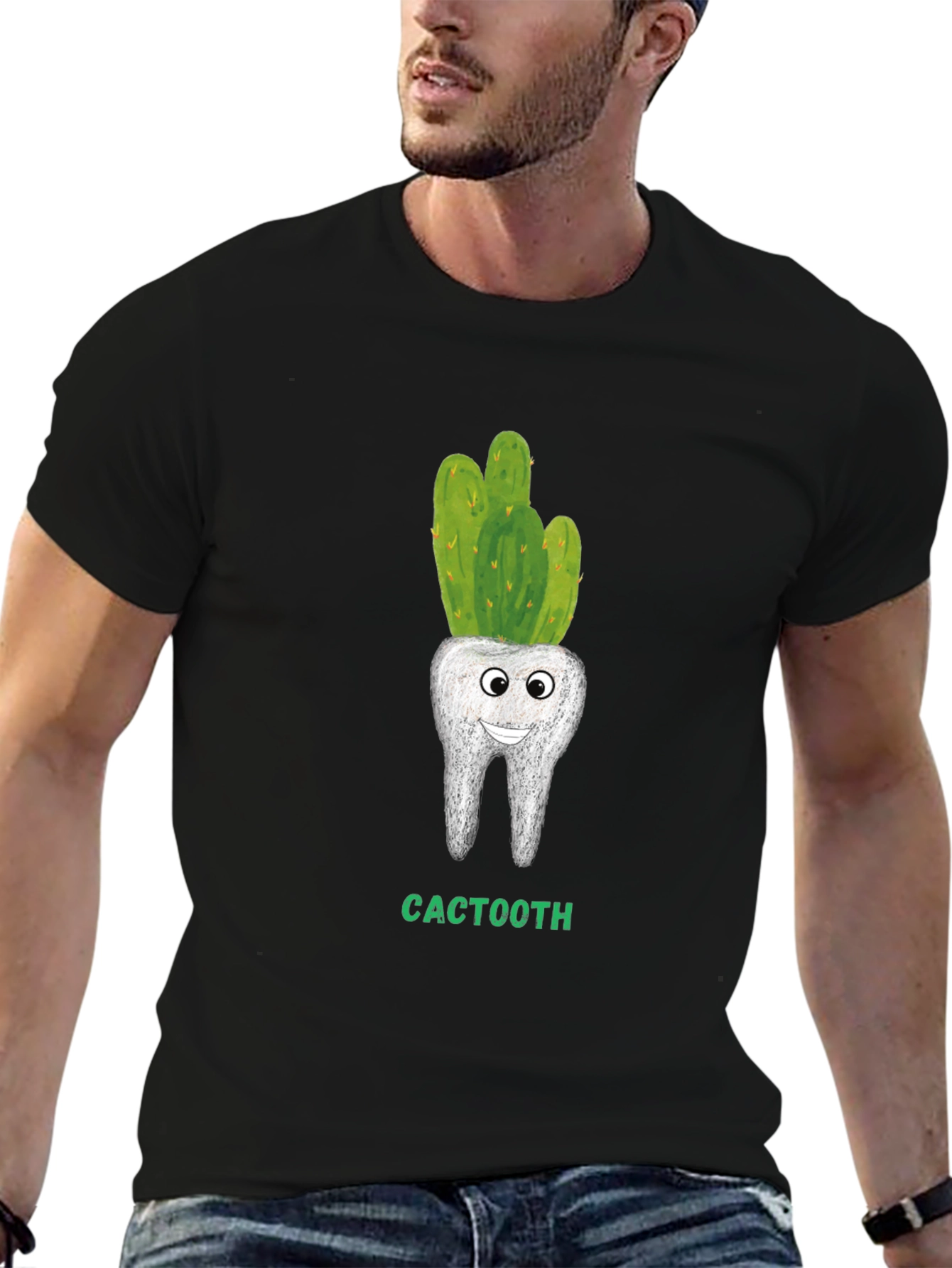 Cactoot Tooth Humor Graphic Tee