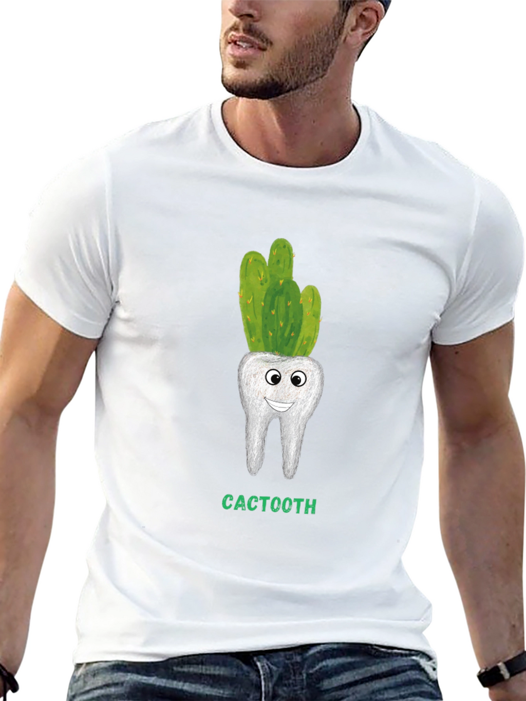 Cactoot Tooth Humor Graphic Tee