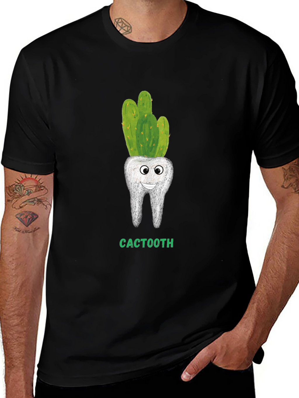 Cactoot Tooth Humor Graphic Tee