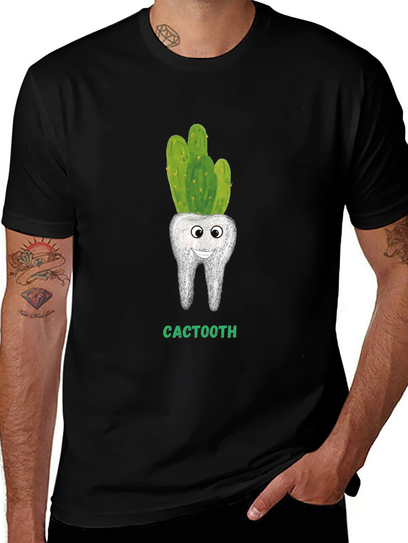 Cactoot Tooth Humor Graphic Tee