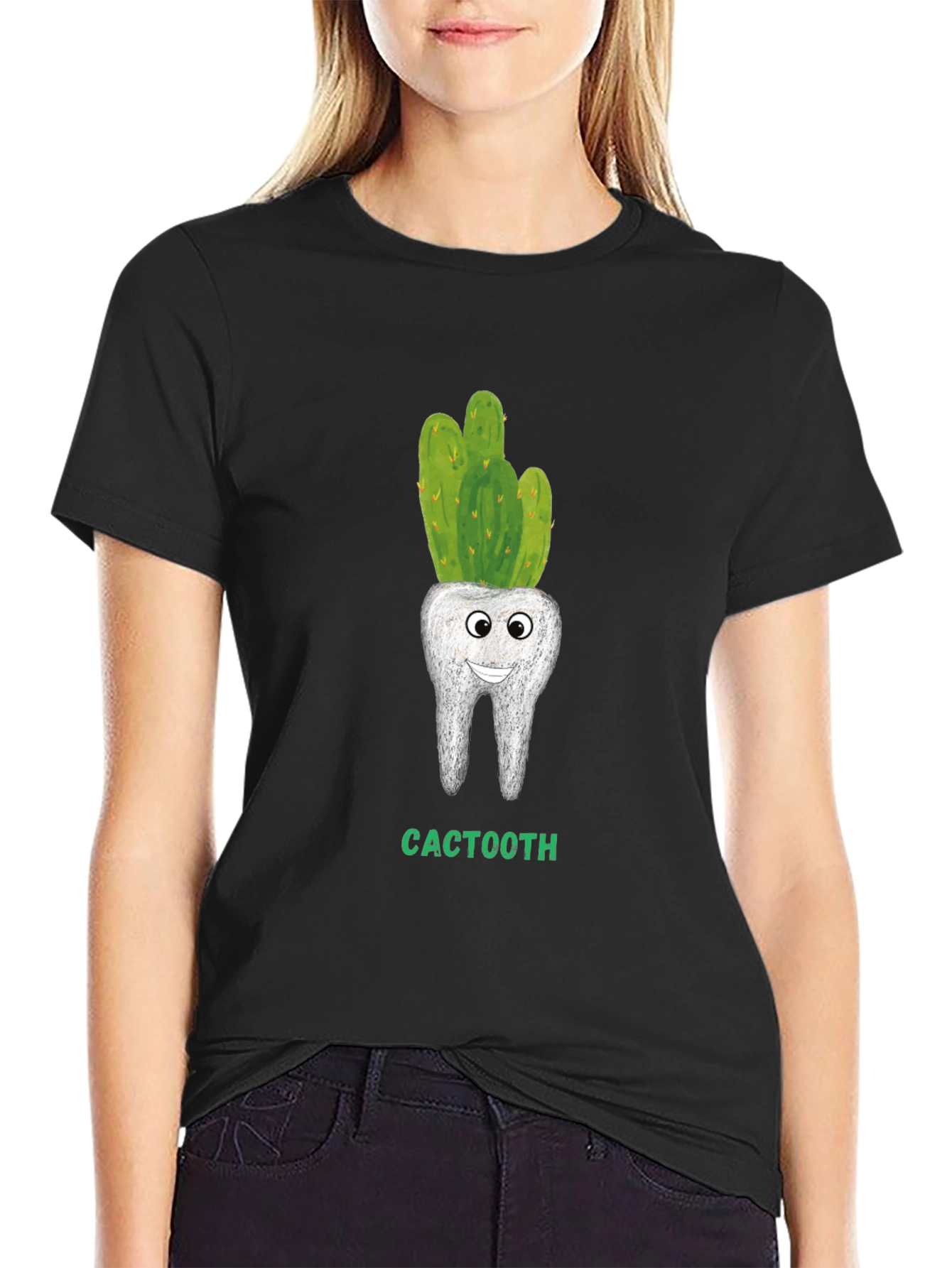 Cactoot Tooth Humor Graphic Tee