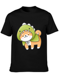 Dino Dog T-Shirt - Kawaii Shiba Inu
