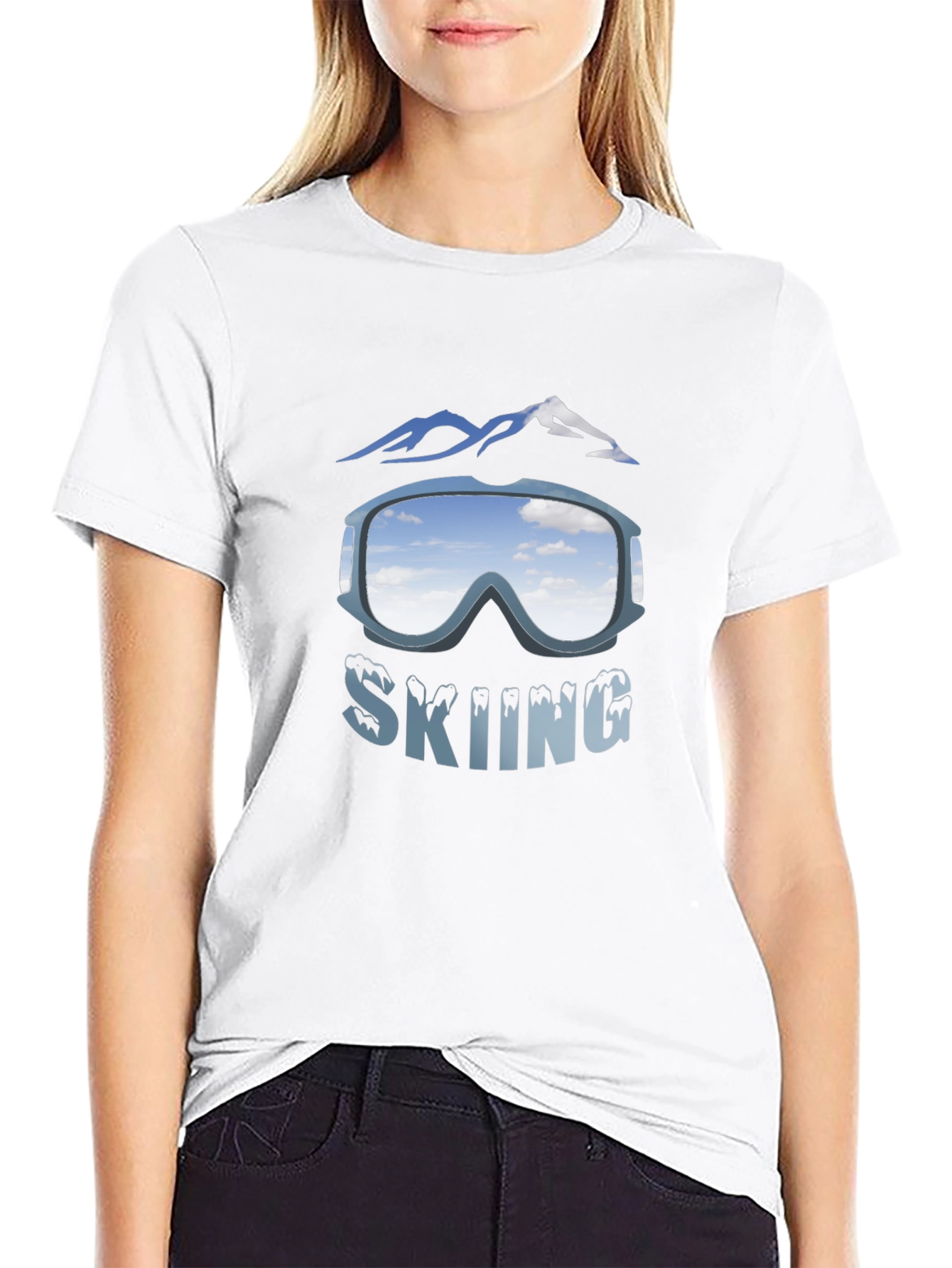 Skiing Goggles & Mountain Graphic Tee