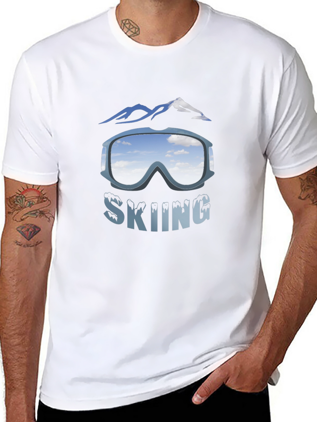 Skiing Goggles & Mountain Graphic Tee