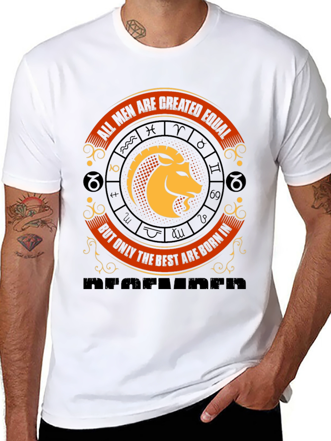 Zodiac Capricorn Mens T-Shirt: Best Born in December