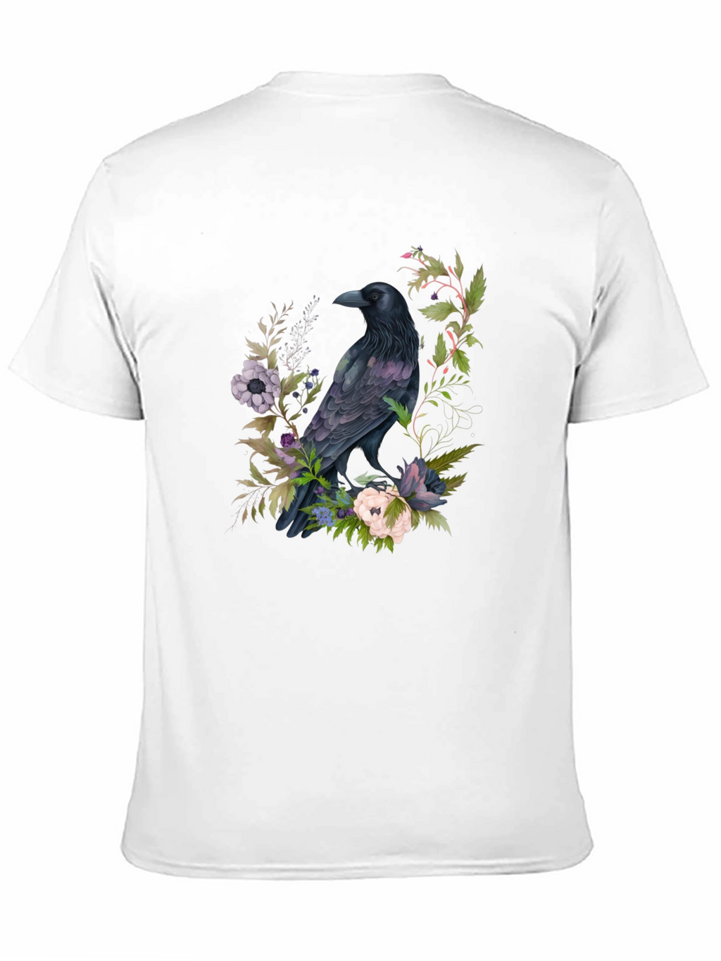 Raven & Floral Graphic T-Shirt