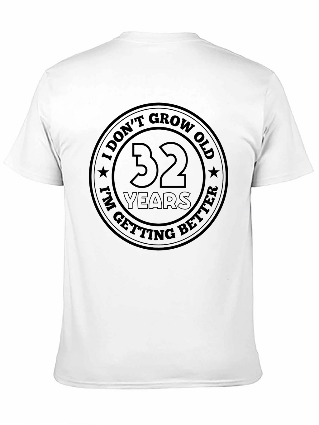 32 Years I Dont Grow Old Mens Black T-Shirt