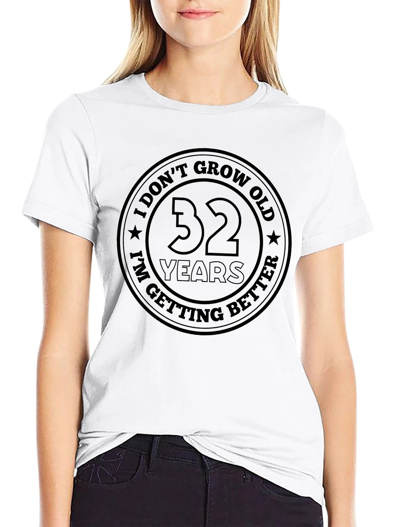 32 Years I Dont Grow Old Mens Black T-Shirt