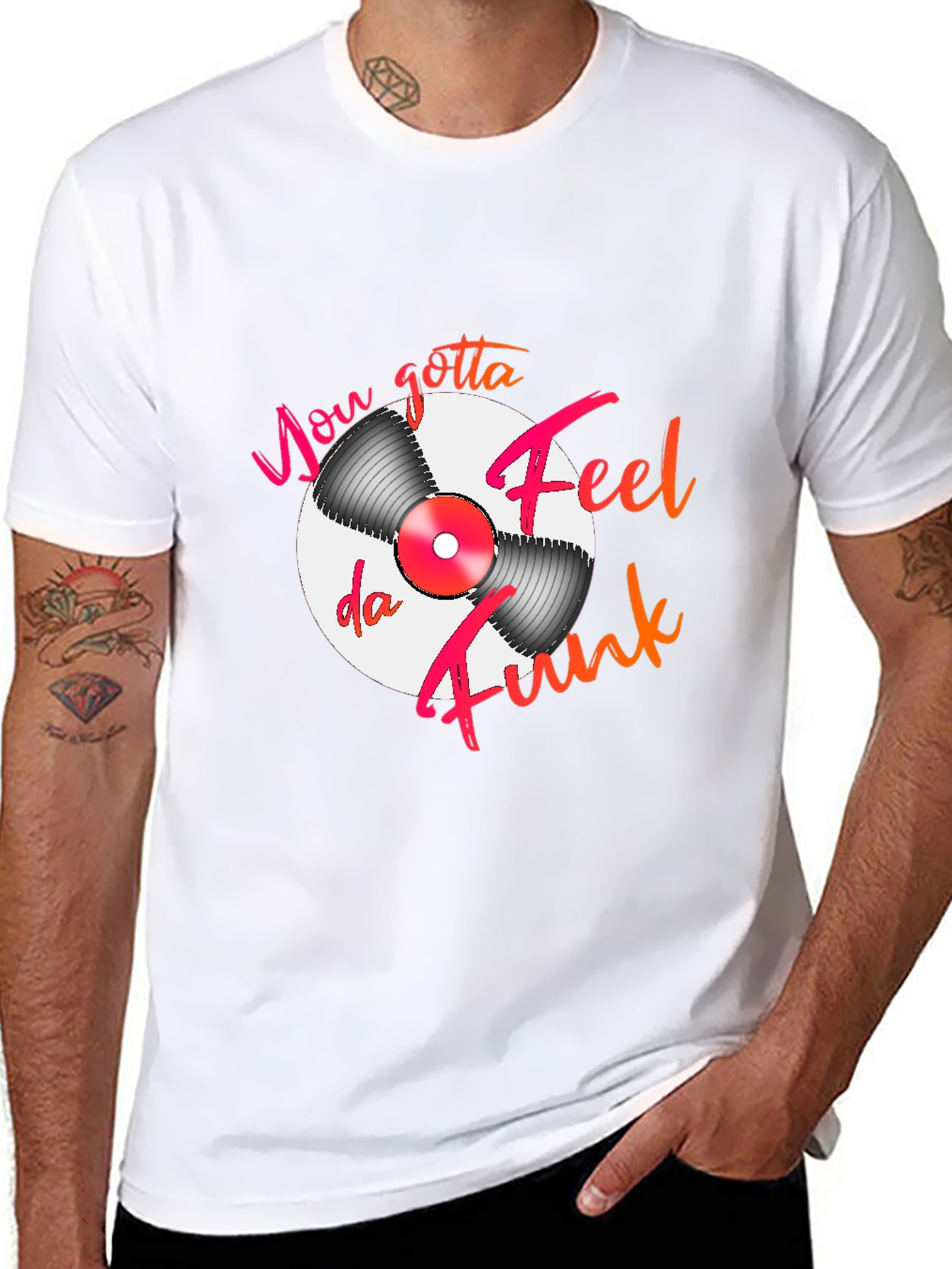 Feel Da Funk Graphic T-Shirt - Black