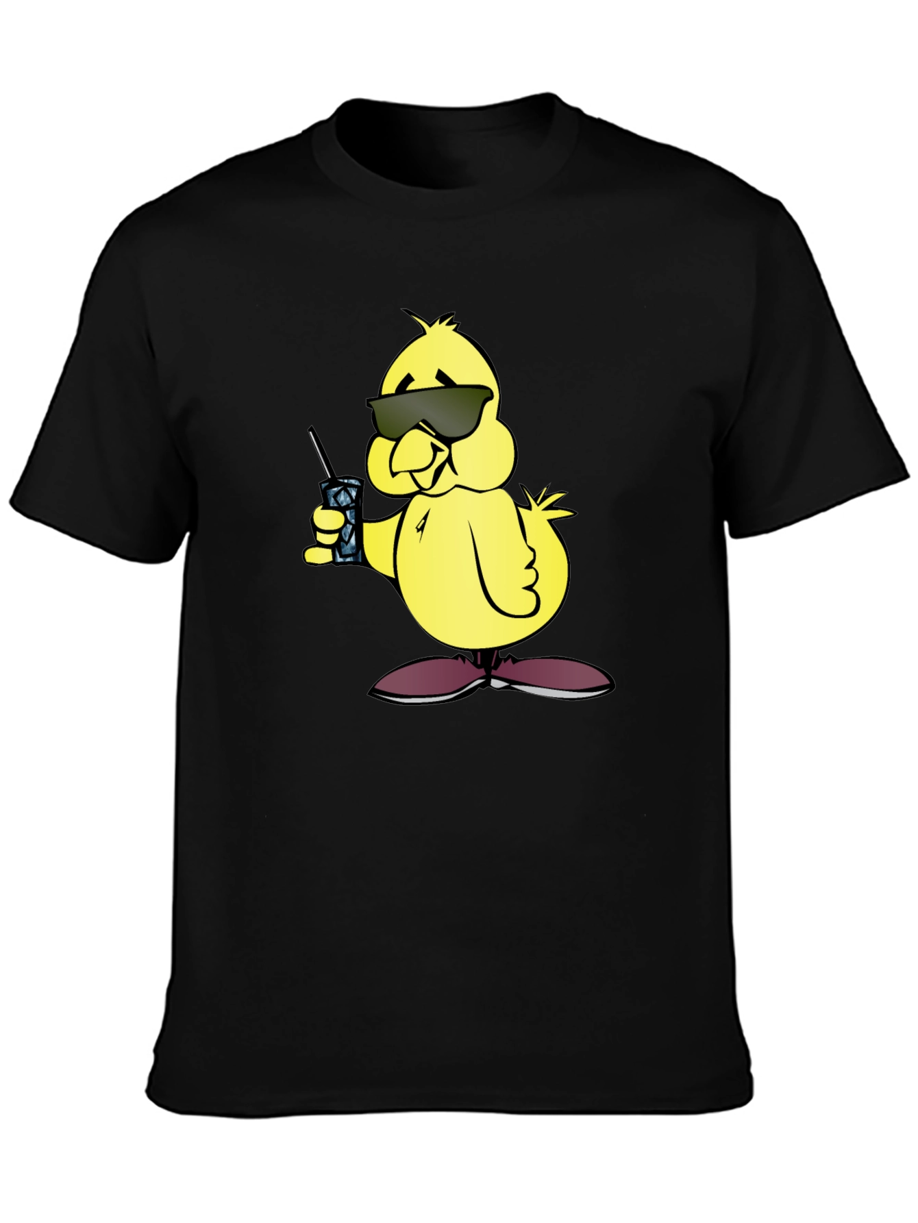 Cool Chick Cartoon Graphic T-Shirt