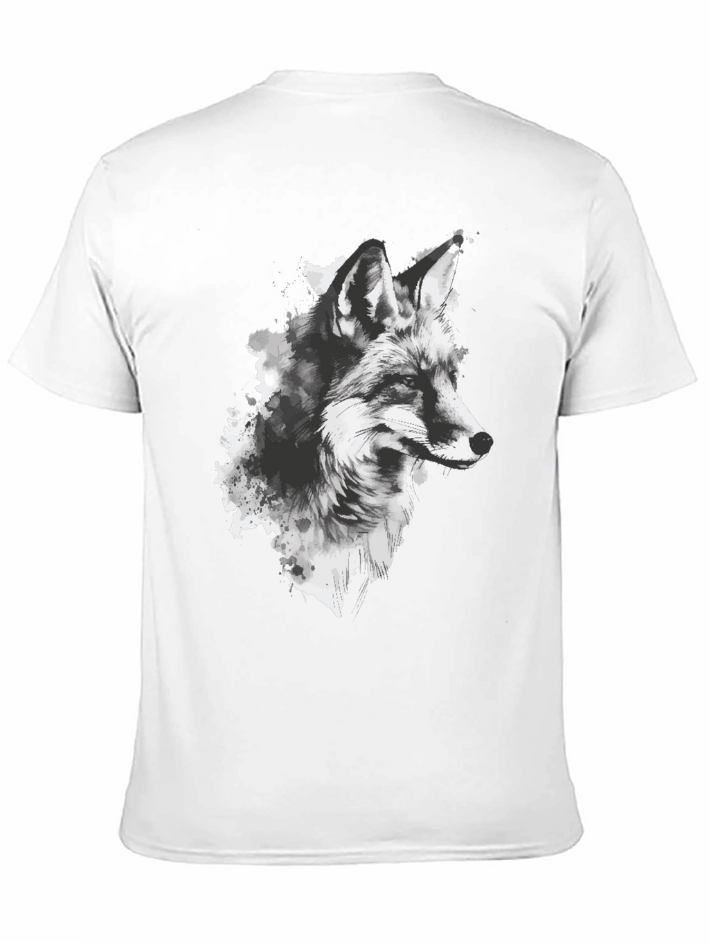 Fox Graphic Print Black T-Shirt