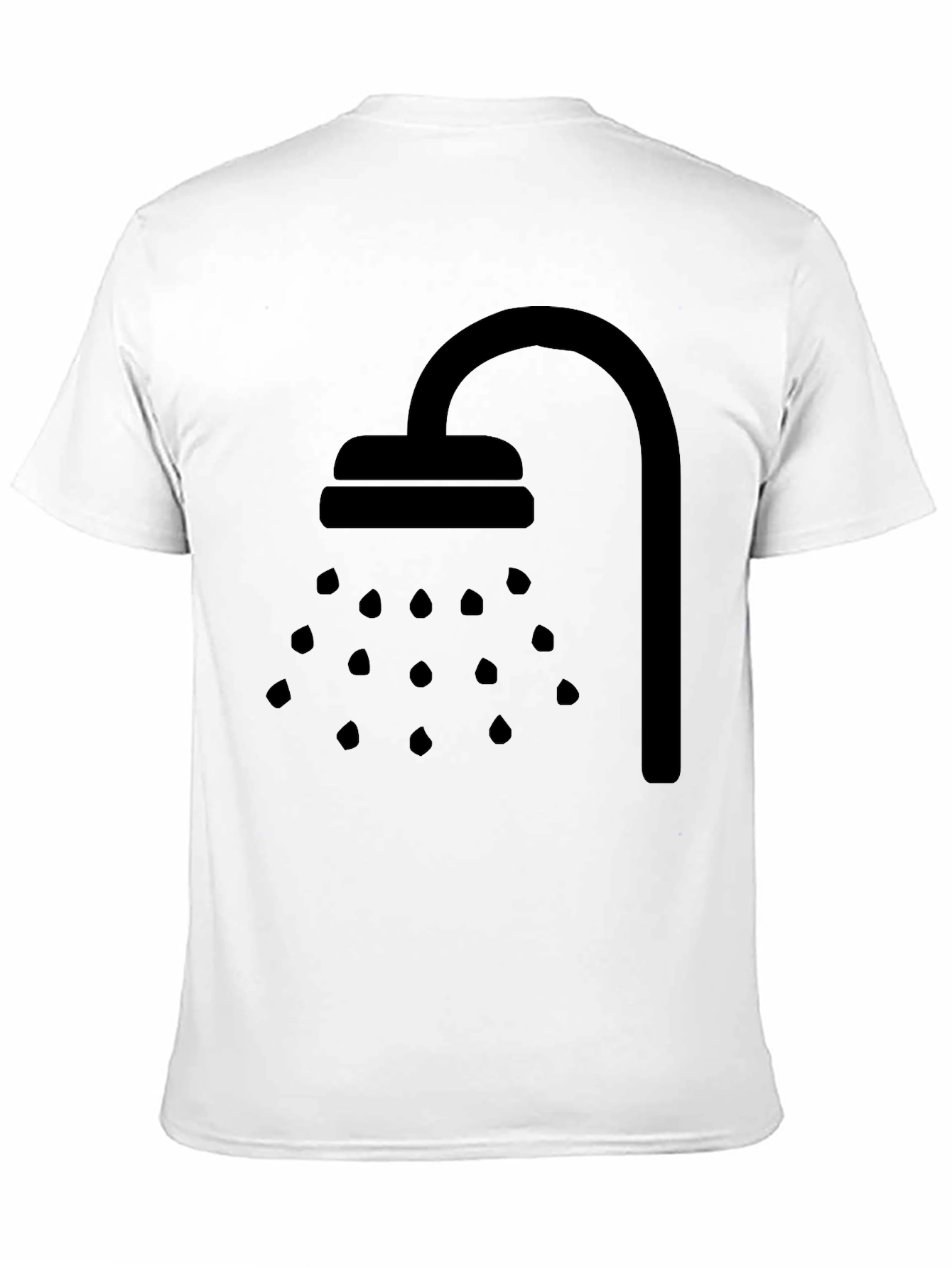 Shower Graphic Tee - Black Cotton T-Shirt