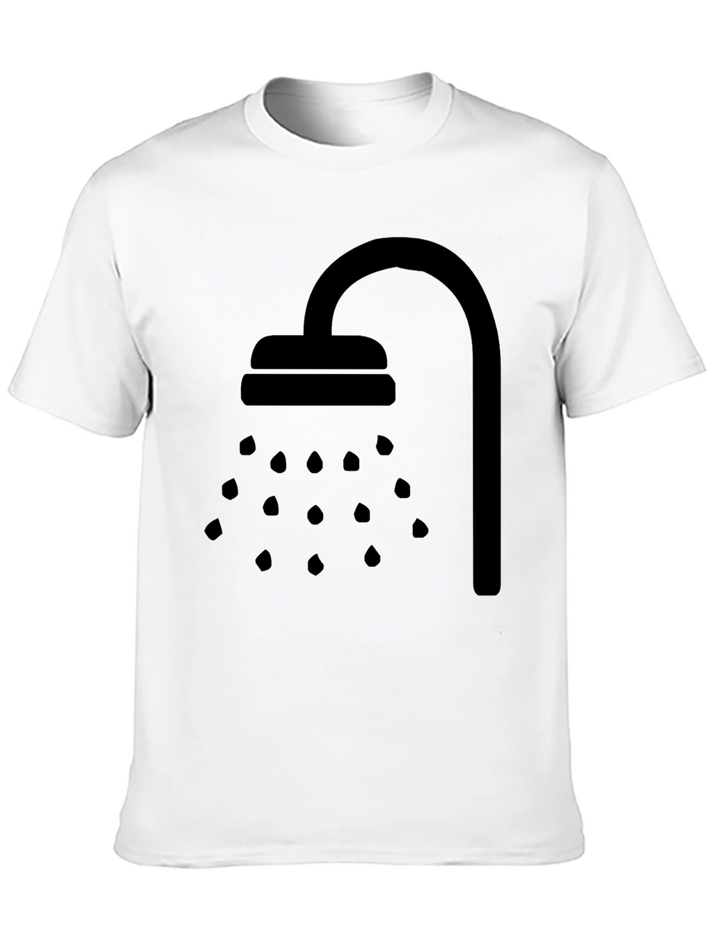 Shower Graphic Tee - Black Cotton T-Shirt