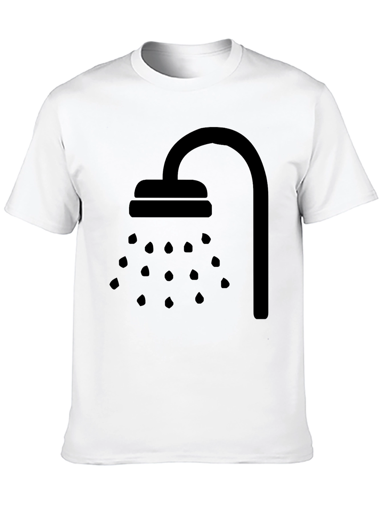 Shower Graphic Tee - Black Cotton T-Shirt