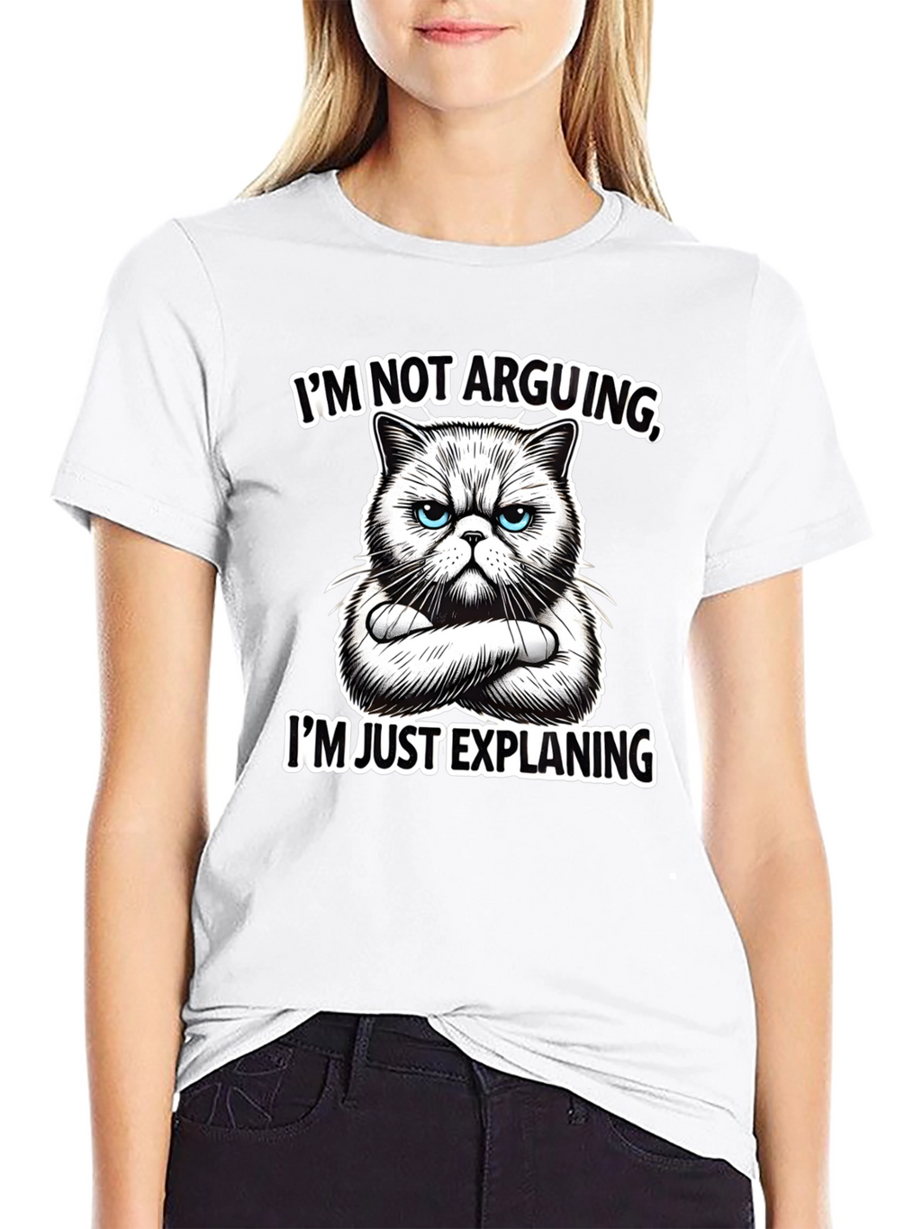 Funny Cat T-Shirt - Im Not Arguing Explaining