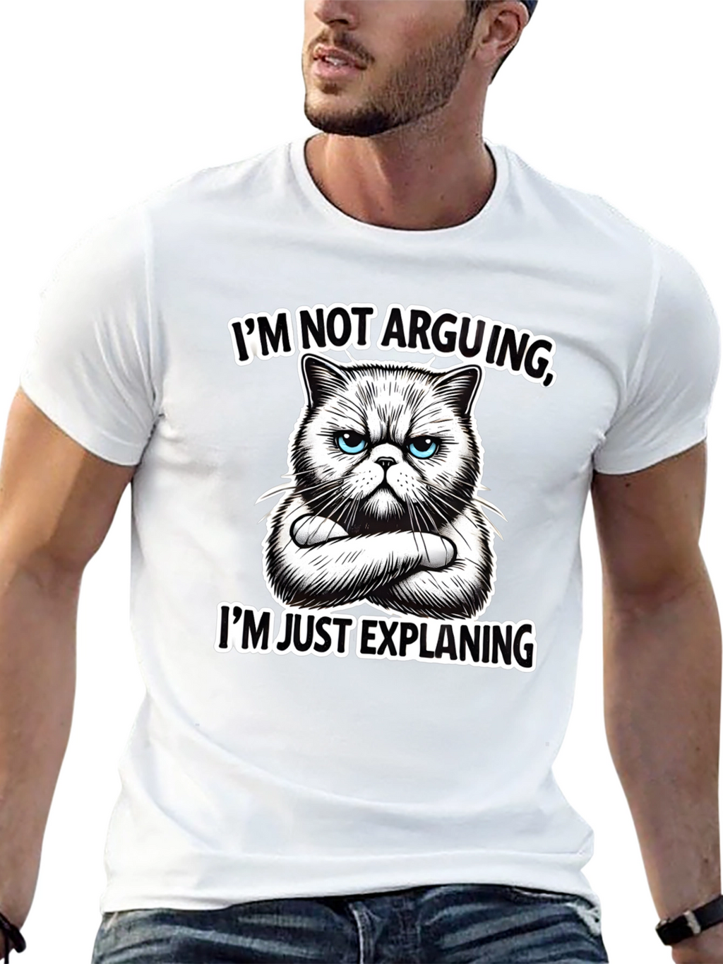 Funny Cat T-Shirt - Im Not Arguing Explaining