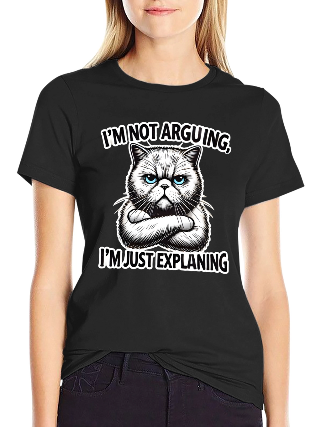 Funny Cat T-Shirt - Im Not Arguing Explaining