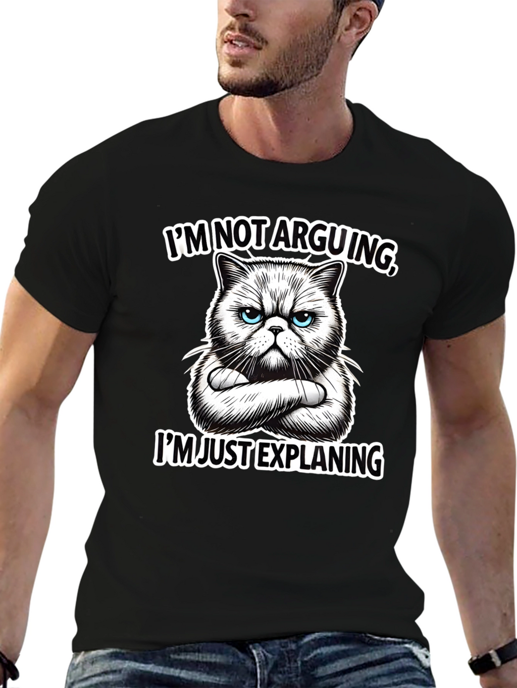 Funny Cat T-Shirt - Im Not Arguing Explaining