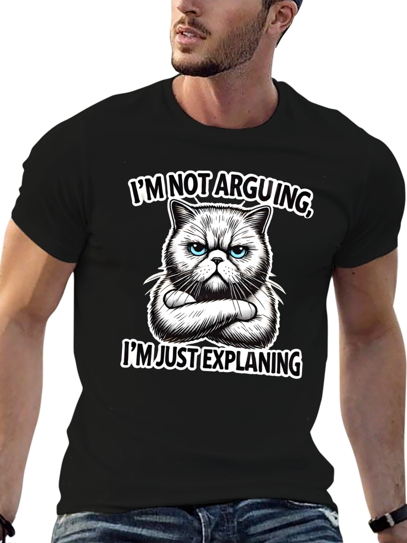 Funny Cat T-Shirt - Im Not Arguing Explaining