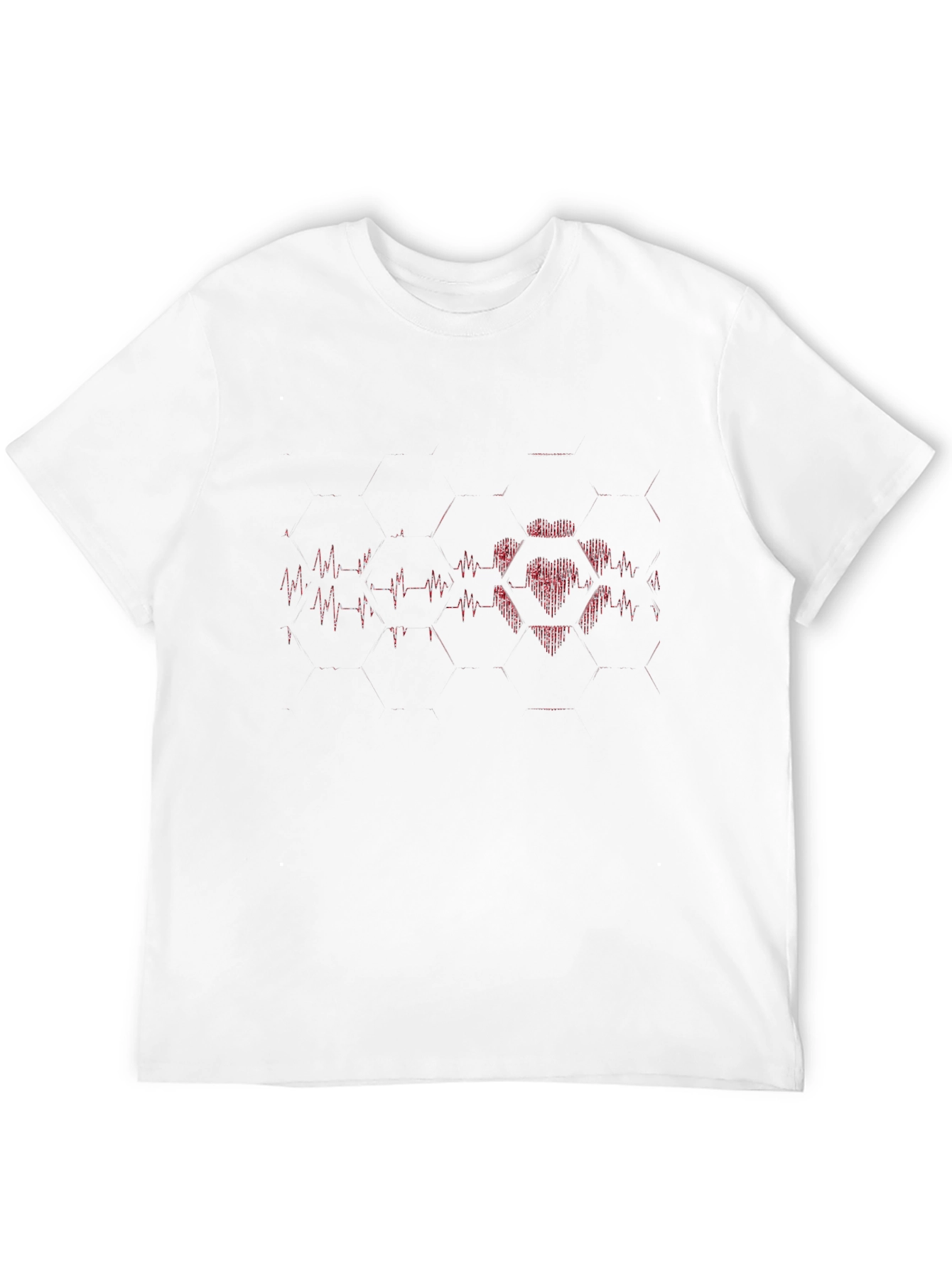 Heartbeat Hexagon Graphic Tee - Black