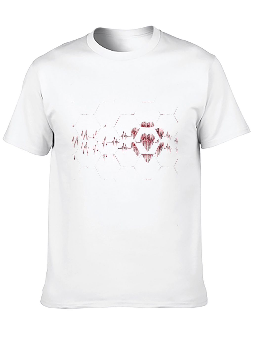 Heartbeat Hexagon Graphic Tee - Black