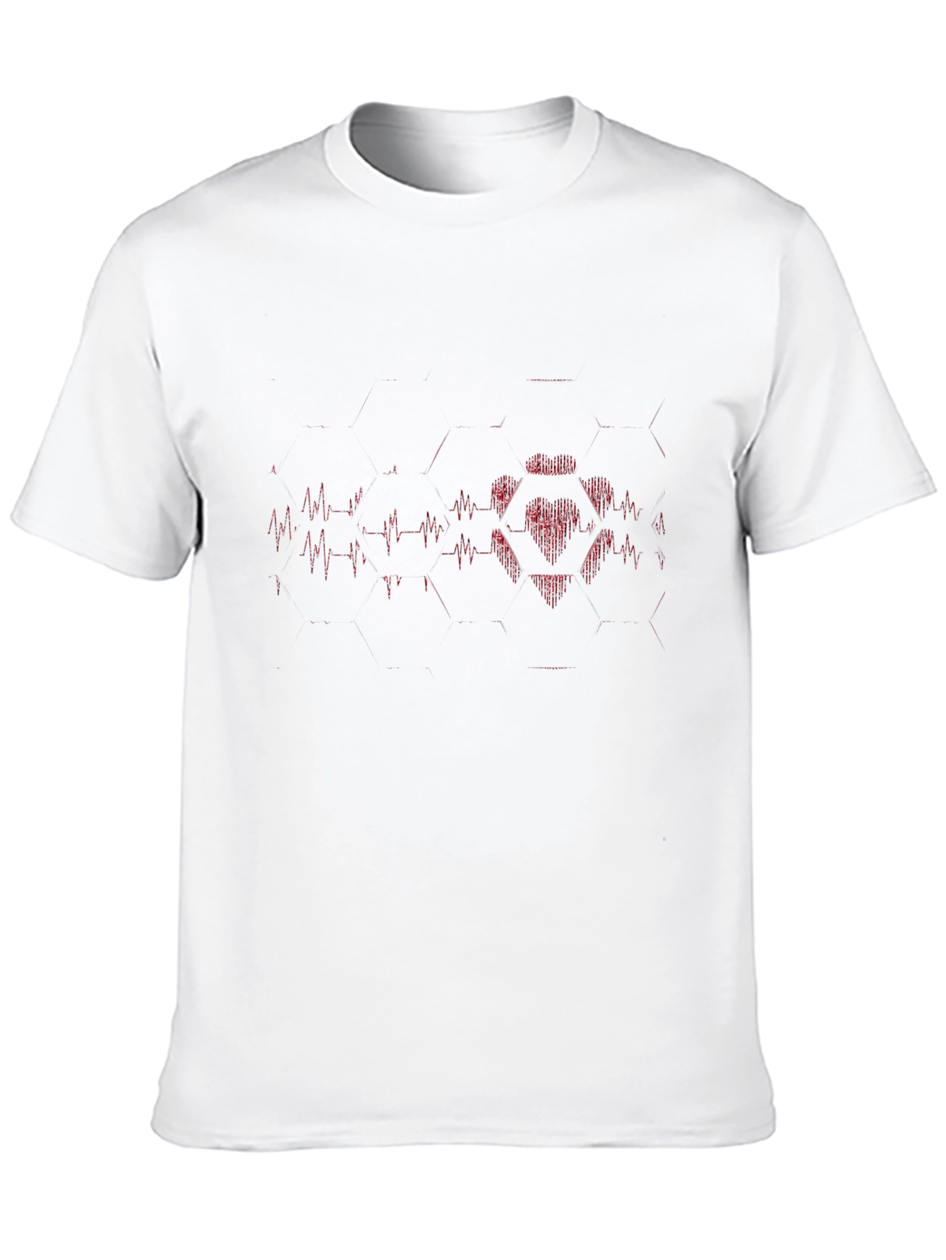 Heartbeat Hexagon Graphic Tee - Black