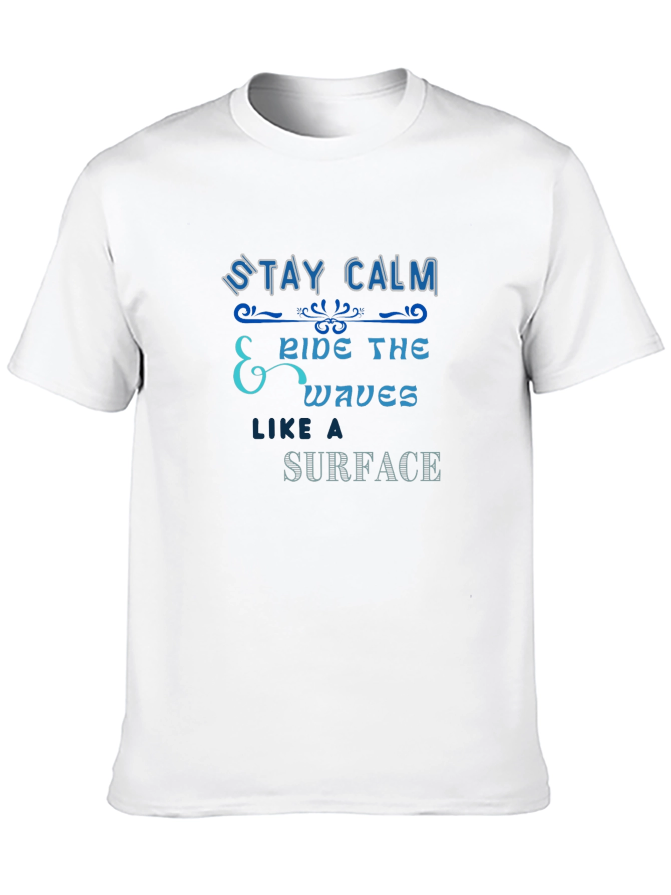 Stay Calm Ride The Waves Graphic T-Shirt