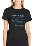 Stay Calm Ride The Waves Graphic T-Shirt