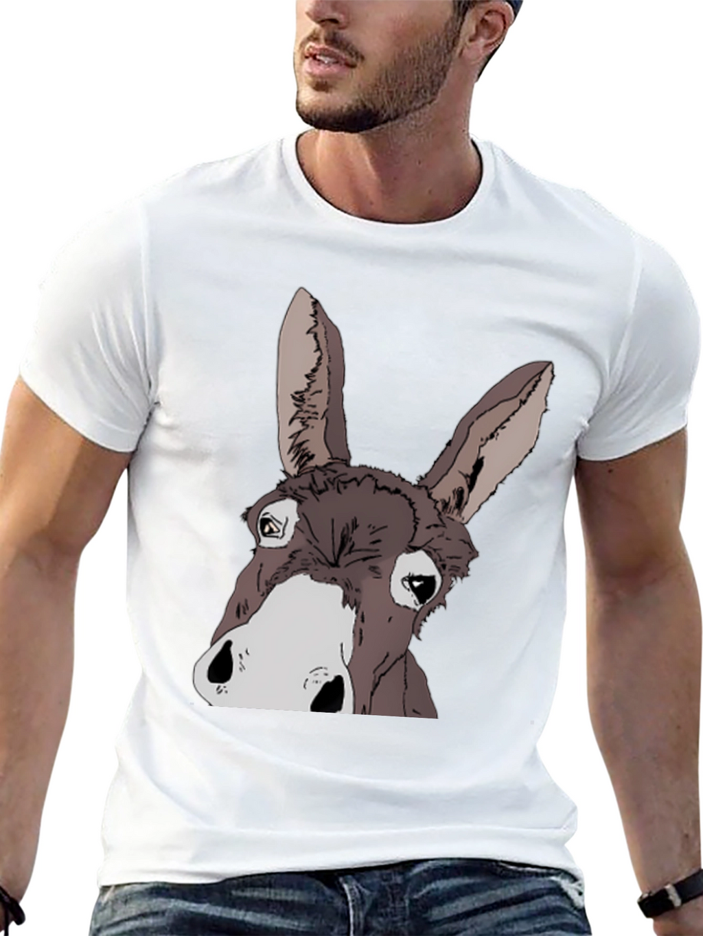 Funny Donkey Graphic T-Shirt - Black Cotton Tee