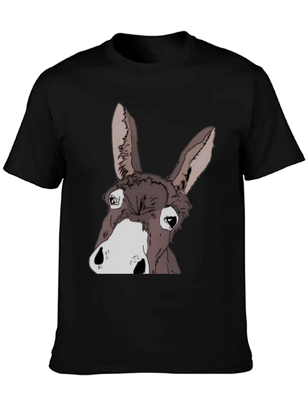Funny Donkey Graphic T-Shirt - Black Cotton Tee