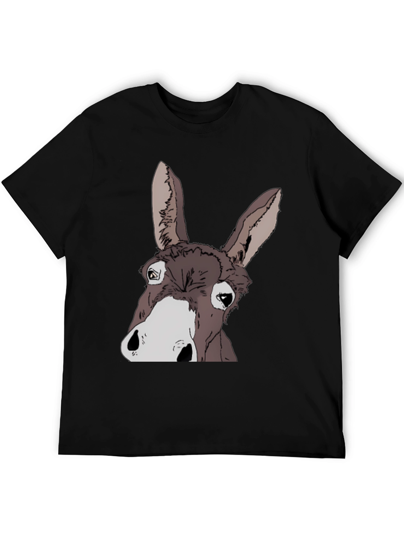 Funny Donkey Graphic T-Shirt - Black Cotton Tee