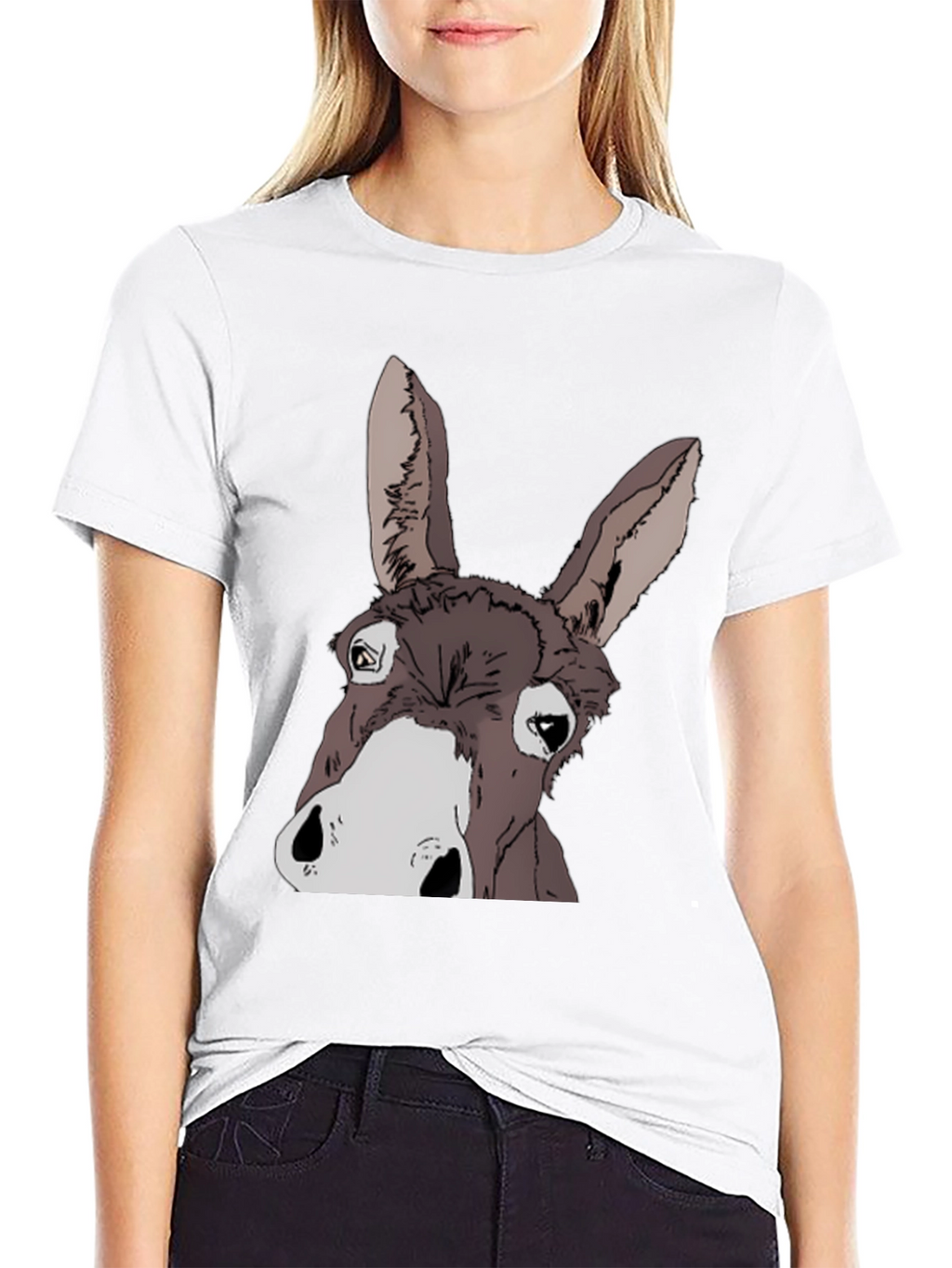 Funny Donkey Graphic T-Shirt - Black Cotton Tee