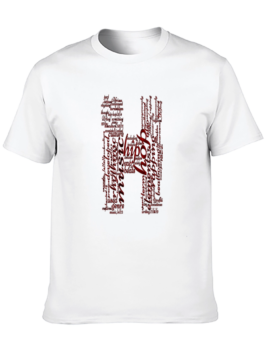 Mens Black Hip Hop Graphic T-Shirt